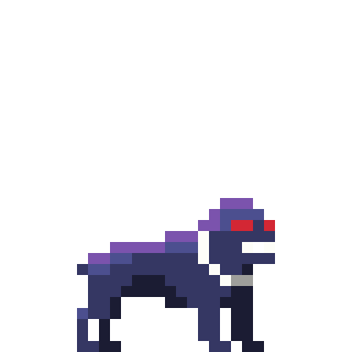 The hound sprite from in-game.